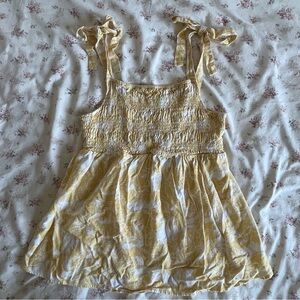 Tie Strap Linen Tank Top